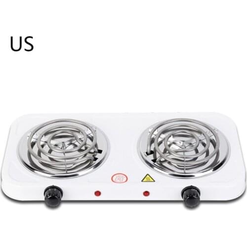 193F Portable Electric 2000W Mocha Pot Double Stove Hotplate Adjustable Temperature Furnace Home Kitchen Cook Coffee Heater Dorm