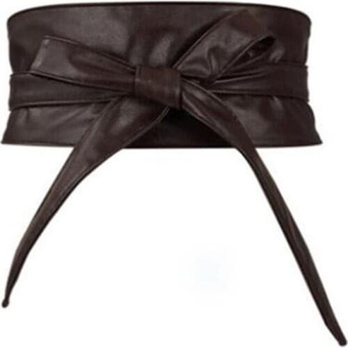 Ladies Lace Up Pu Leather All Over Corset Belt Belts For Women Girls High Waist New Slimming Girdle Belt Ties Headbands