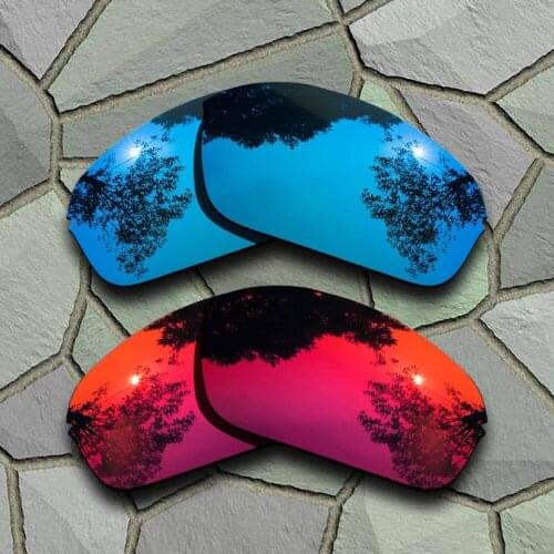 Sky Blue&Violet Red Sunglasses Polarized Replacement Lenses for Oakley Half Wire 2.0
