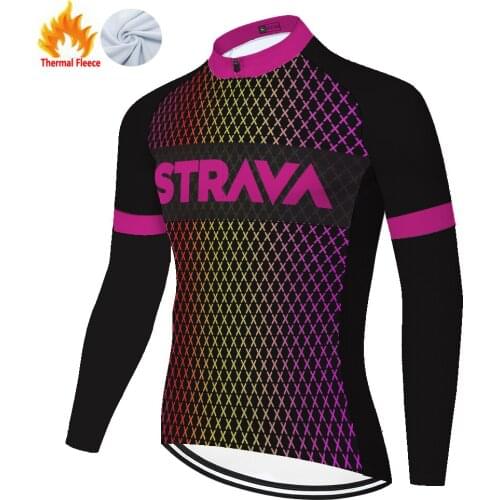 Strava Winter Thermal Fleece Велосипедная Одежда Abbigliamento Cyclisme Homme Maillot Ciclismo Джерси 자전거의류 Cycling Jersey