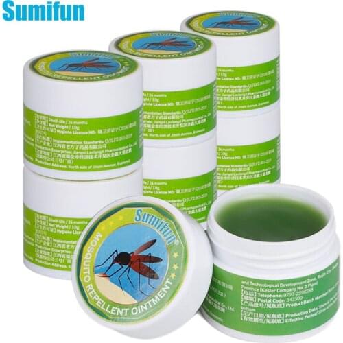 Sumifun 10pcs Cool Oil Green Herbal Ointment Cold Headache Dizziness Sunburn Muscle Rub Aches Pain Relief Cream Skin Care