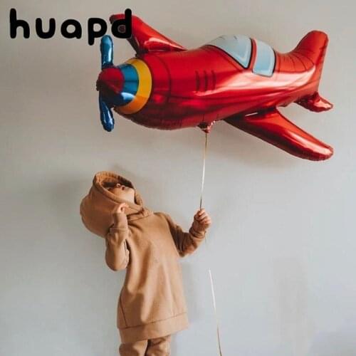 Airplane Aluminum Film Balloon Blue Sky White Cloud Latex Balloon Childrens Toys Childrens Party Decorations