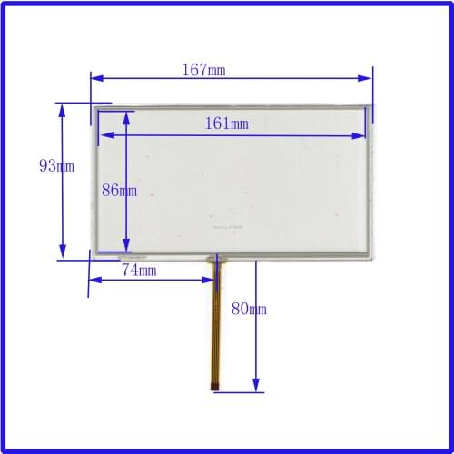 ZhiYuSun wholesale 10pcs/lot 167*93mm 7inch resistance screen 167mm*93mm for GPS CAR