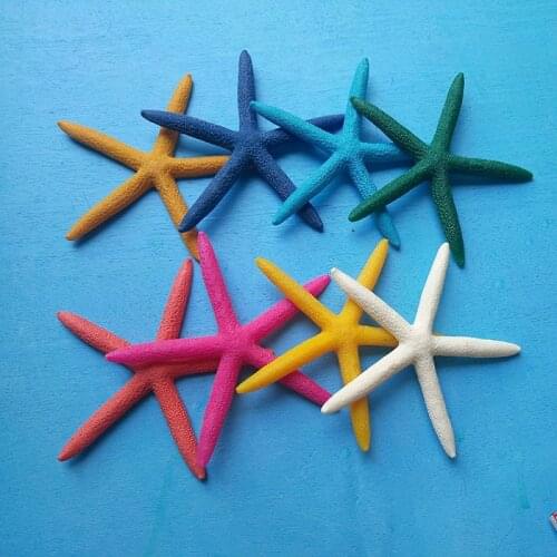 1pcs resin inch 4 .5Starfish Finger starfish home decoration Marine style wedding steamed bun starfish 11.5cm sea star
