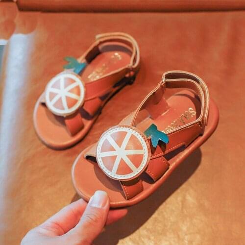 2021 Summer Girl Sandals Cute Fruit Flats Baby Beach Sandals Non-slip Kids Sandals Casual Girl Shoes SZ371