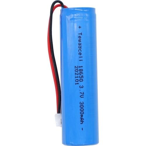 3pcs lithium ion battery 3.7v 3000mah 18650 battery bulk with pcb wires connector