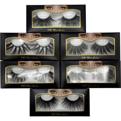 6d 25mm mink eyelash three-dimensional messy cross eyelashes Europe and America hot 6d mink eyelashes