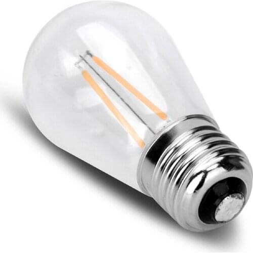 1/10pcs 2W S14 LED light Bulbs 240V 220V Soft White 2700k E26 E27 Filament lamp String Light Replacement bulb no flicker
