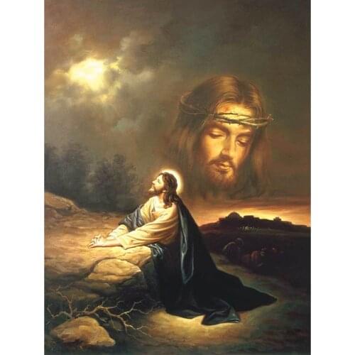 Dpsupr Diamond Painting 5D Full Square/Round Jesus Daimond Rhinestone Embroidery Painting Cross Stitch Mosaic Gift KJ105