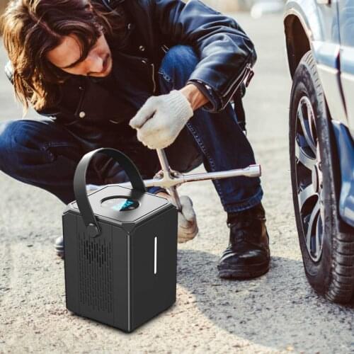 2-in-1 12V Car Electric Air Pump With Wired Wireless Portable Auto Air Compressor Inflator Tire Pump For Automotive Motorcycle