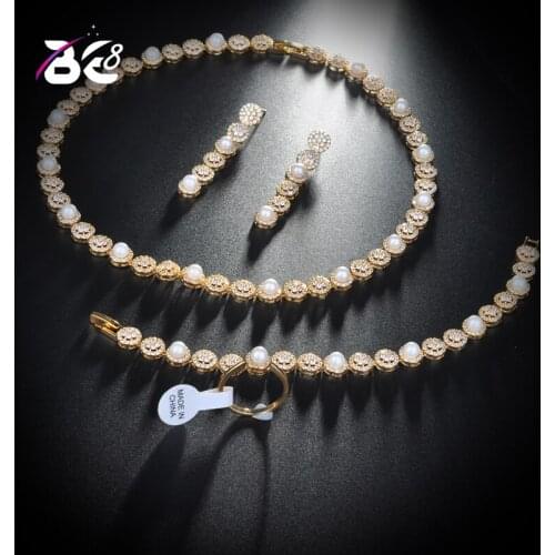 Be 8 New Fashion Wedding Jewelry Sets AAA CZ Stone Bridal Earrings Necklace African Jewelry Set Parure Bijoux Femme S152