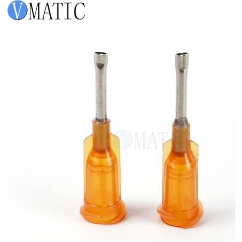 Free Shipping Non-Sterilized 100Pcs 15G Flat Dispensing Needle Tips 1/2 Inch