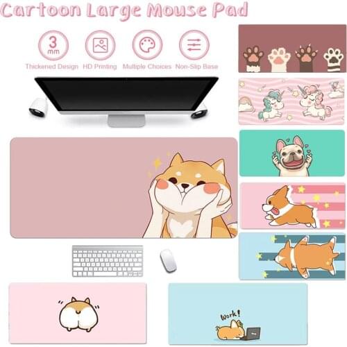 Large 80cm Mousepad Rubber Base Gaming Mouse Pad Desktop Laptop Keyboard Pad Mat Mouse Mat Cartoon Dog Space Moon Totoro Unicorn