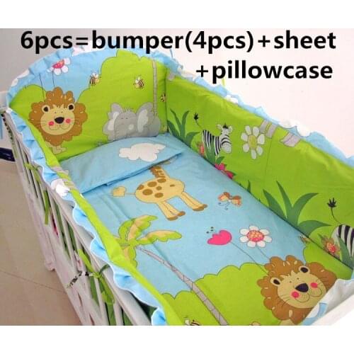 Cuna Kit Berço Cartoon Baby Crib Bedding Set Cotton Bed Bumper Free Shipping,include(bumper+sheet+pillow cover)