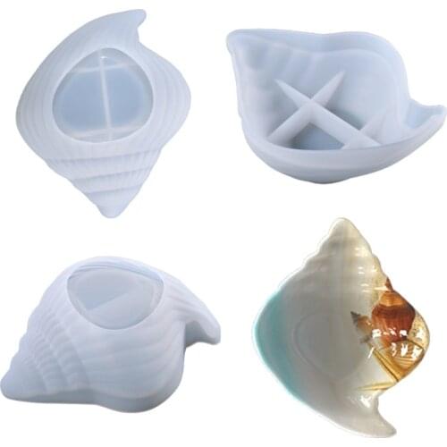 DIY Conch Storage Tray Resin Mould Decorations Crystal Epoxy Silicone Mold Crafts Making Jewelry Casting Tools