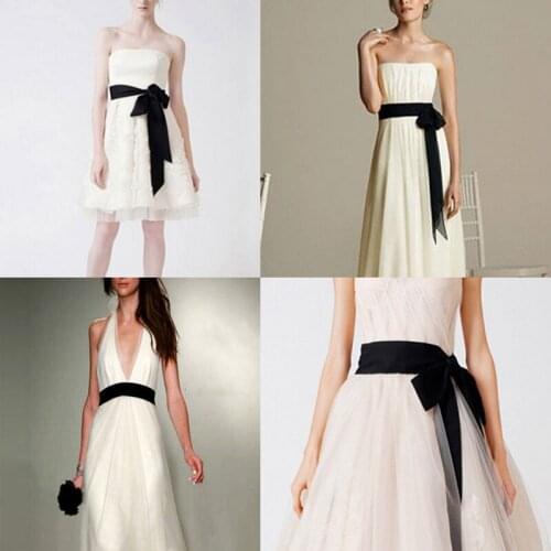 Women Sweet Bowknot Satin Ribbon Waistband Waist Belt Wedding DIY Silk Sash