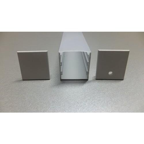 10-PACK 1M/3.3ft U-Shape Aluminum Channel/Profile for flex/hard LED Strip Lights w/ Oyster White Cover, End Caps, Mounting Clips