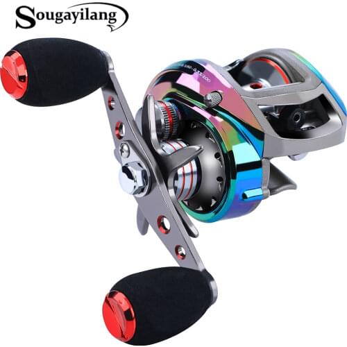 Sougayilang Baitcasting Reels 6.3:1 Carp Fishing Gear Wheel Left/Right Hand Bass Bait Casting Fishing Reels Saltwater Reel