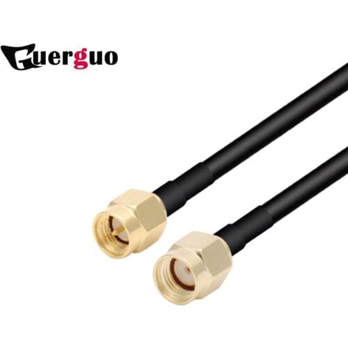 2PCS RG58 Coaxial Cable RP SMA Male to SMA Male Plug WiFi Antenna extension cable SMA Connector Adapter Pigtail Cable