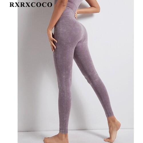 RXRXCOCO Seamless Leggings Sport Fitness Running High Waist Yoga Pants Push Up Pants Gym Elastic Fitness Yoga Leggings Women