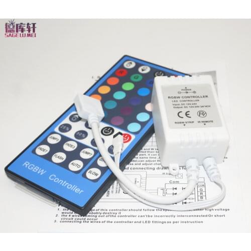 For RGBW RGBWW 5050 SMD LED Strip lights tape 1Pcs 4 Channels 4CH DC12V - 24V LED RGBW Controller Dimmer 40Keys Remote Control