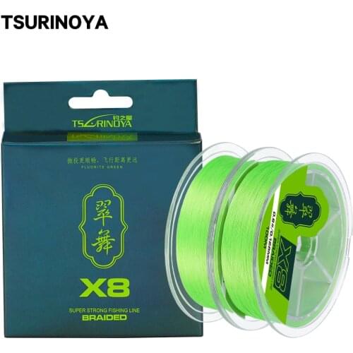 TSURINOYA X8 100M 150M 8 Strands Braided Fishing Line Saltwater High Strength 14-50LB Multifilament Fishing PE Line