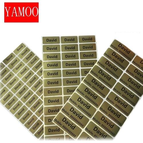 Matte gold stickers custom stickers waterproof personalized labels childrens school stationery water bottle pencil stickers