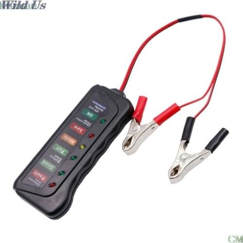6 LED Mini 24V Car Battery Tester Digital Alternator Tester Lights Display Car Diagnostic Tool Auto Battery Tester Car Tools