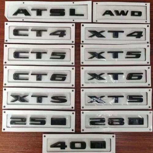 Car Trunk Rear Sticker Tailgate Letters Sticker For Cadillac CT6 CT5 CT4 XT6 XT5 ATS XTS AWD 25I 28I 40I Car Styling