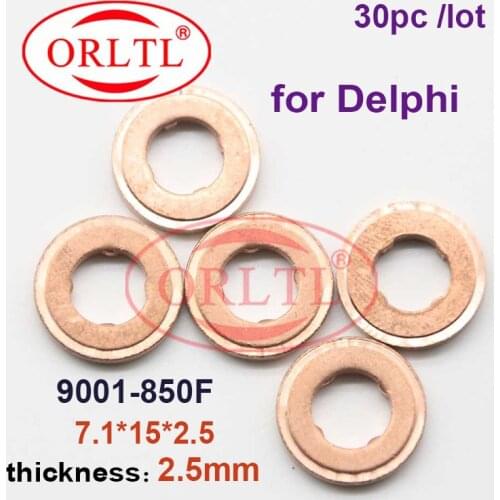 ORLTL injector washer copper 9001-850F parts washer 9001850F 9001 850F clip washer size 7.1*15*2.5 2.5mm for Delphi 30PC/lot