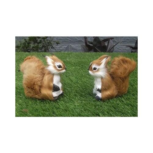 About 8x8cm simulation squirrel toy one pair / 2 pcs model polyethylene & furs handicraft,props,Decoration gift h1161