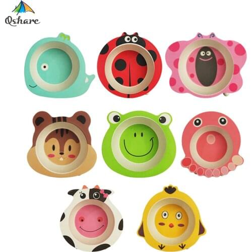 Qshare Bamboo Tableware For Children