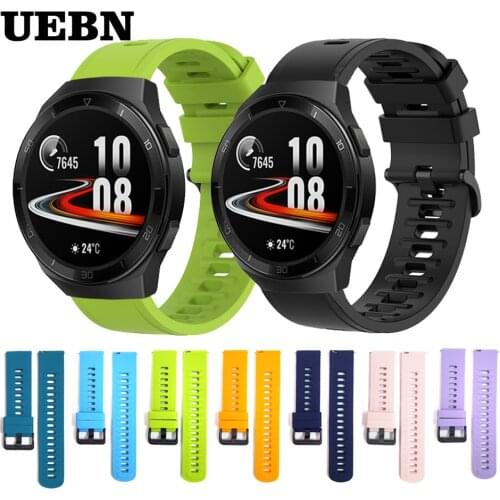 UEBN Silicone Sport band For HUAWEI Watch GT 2 46mm Wrist Strap For HUAWEI WATCH GT 2e Replaceable accessories watchbands