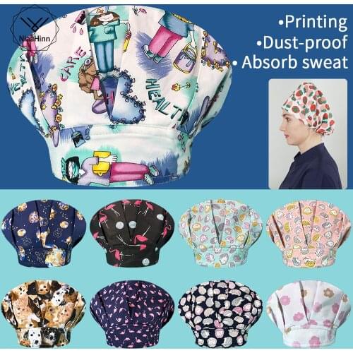 Chef Hat Waitress Kitchen Chef Scrub Work Cap Hotel Restaurant Canteen Bakery Sushi Shop Uniform Accessories Print Sanitary Hats