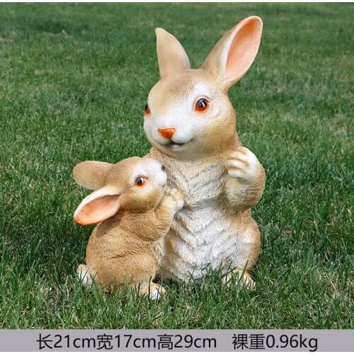 Nordic Ins Creative FRP Simulation Rabbit Ornaments Home Outdoor Courtyard Micro Landscape Crafts Gift Fairy Mini Garden Decor