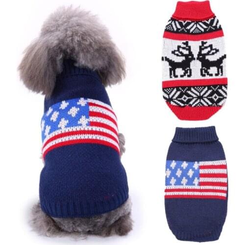 Dog Sweaters Winter Warm Christmas Pet Clothes Puppy No Shed Hair Knitting Clothing Pet Outfitfits Suitable For Small Medium Dog