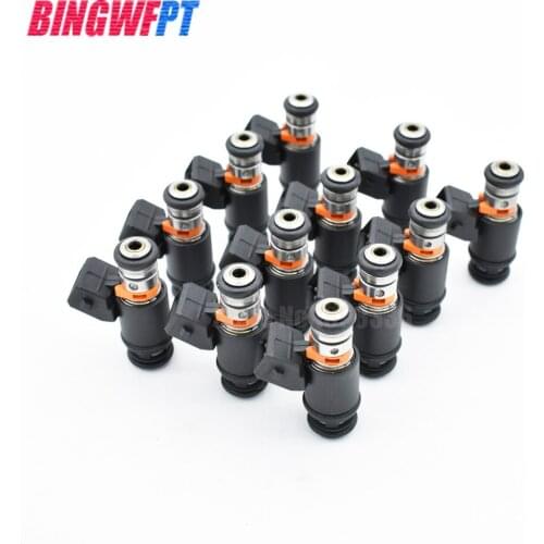 12PCS Good quality Fuel injectors for Volkswagen VW Golf Jetta EuroVan 2.8 V6 IWP022 805000348303 021906031D 021906031B FJ573