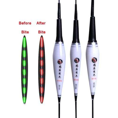 Smart Fishing Led Light Float Night Luminous Fishing Floats Automatically Remind Electric Fishing Float With Battery