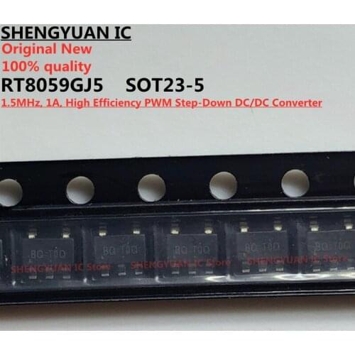 10 pcs/lot RT8059GJ5 BQ= BQ SOT23-5 RT8059PJ5 RT8059 1.5MHz, 1A, High Efficiency PWM Step-Down DC/DC Converter 100% new