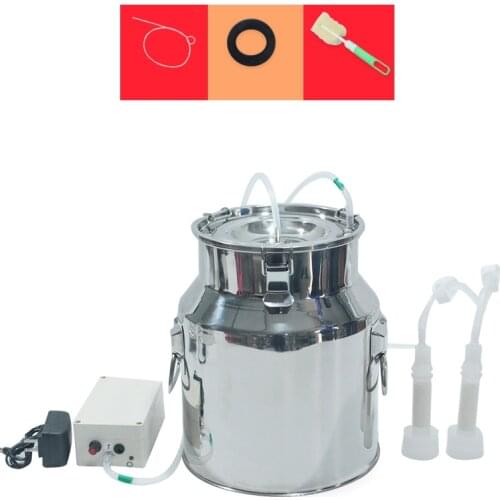 14L Electric Milking Machine Stainless Steel Bucket for Farm Pasture Cows Goats Stainless Steel Bucket Cow Goat Sheep Milker