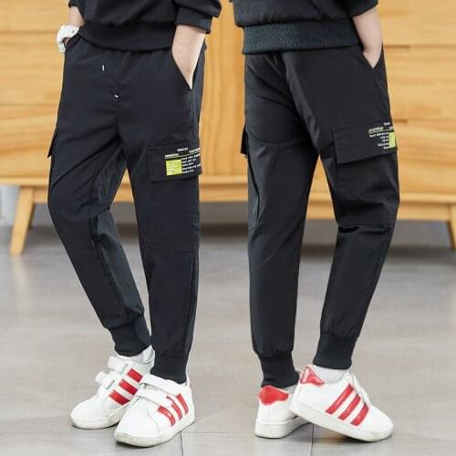 2021 Charming Spring Autumn Thin Casual Pants Boys Kids Trousers Children Clothing Teenagers School Cotton Formal Sport High Qua