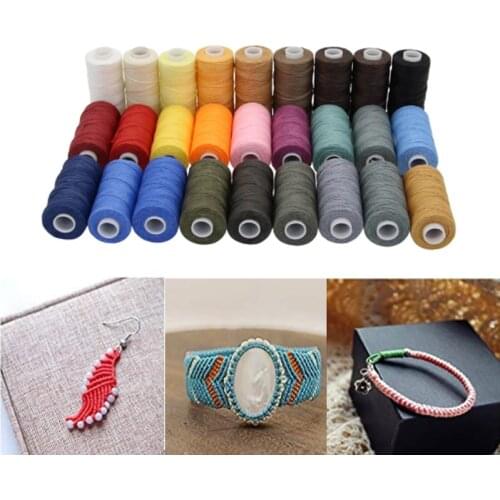 50 M 1 mm Waxed Cord Waxed Thread Cord String Strap Necklace Rope Bead DIY Jewelry Making for Bracelet