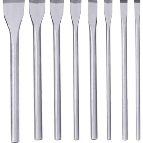 7pcs/set Leather Craft Tool Slot Punches Flat Tip Straight Punch Hollow Cutter DIY Hand Work Leather Tool 5/10/15/20/25/30/35mm