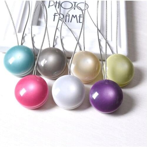 Installation-free Curtain Straps Tied Resin Curtain Holder Magnet Simple Living Cat Eye Resin Curtain Buckles Home Decoration
