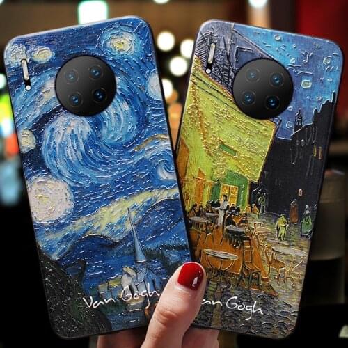 3d Art Phone Bag P20 P30 P40 Lite Case Cover Honor 20 10 Mate 40 Pro 10lite 20Lite P Smart 2019 Nova 5t Coque Cafe At Night Capa