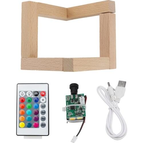 Led 16 Colors 3D Printer Parts Circuit Light Board USB Charging Kids Room Home Remote Control Sensitive Moon Lamp Decorative