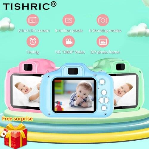 TISHRIC Childrens Camera Mini Digital 1080P Video Photo selfie Chargable with Flash Memory Card 32GB Kids/Child Camera baby