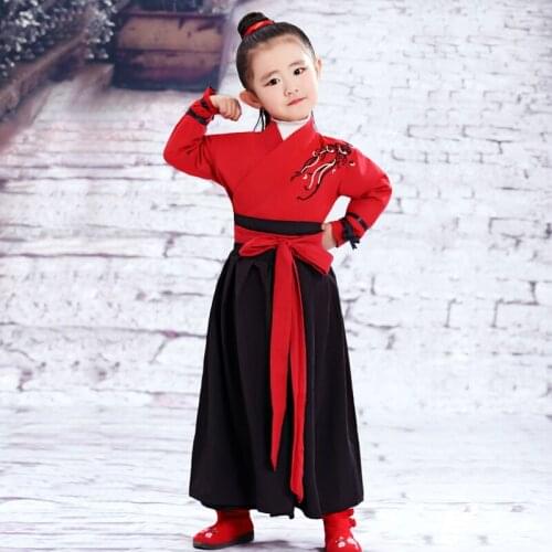 Children Hanfu Robe Suit Traditional Chinese Dance Costumes for Girls Ancient Fairy Tang Dynasty Dancewear Stage Show Outfits