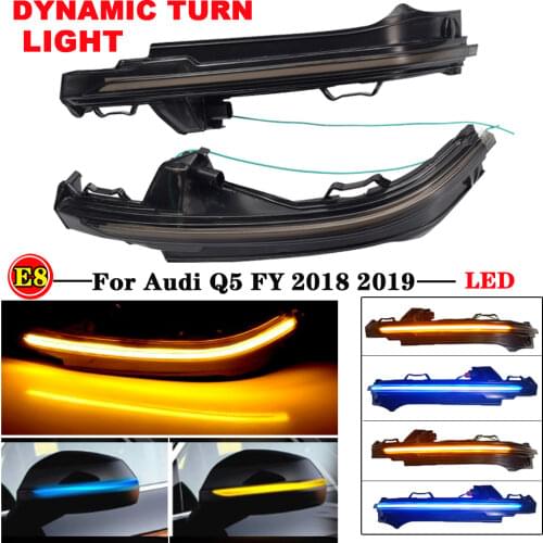 For Audi Q5 FY 2018 2019 Q7 4M 2016 2017 2018 Dynamic LED Blinker Side Mirror Marker Turn Signal Light Lamp