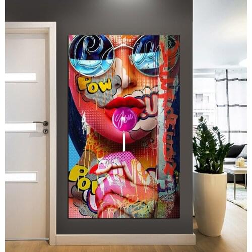 Doodles Portraits Of Women Individualistic Oil Picture Printings Canvas Painting For Living Room Decoration Home Decor